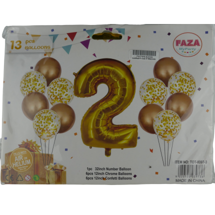 Casey 13pc Gold and White Balloon Set Nr.2