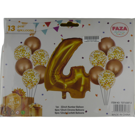 Casey 13pc Gold and White Balloon Set Nr.4