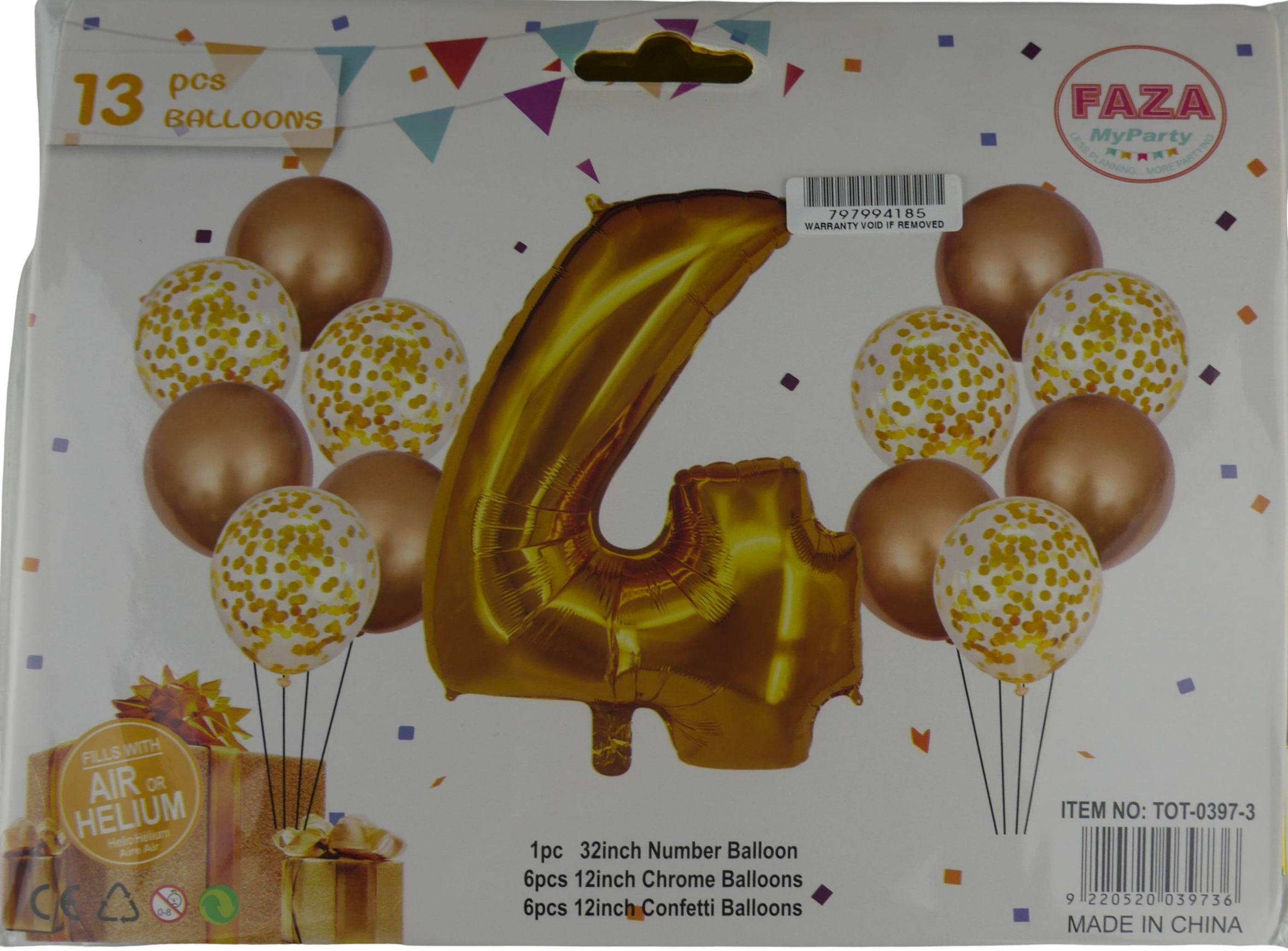 Big_IZY-0397-3-NR4G Casey 13pc Gold and White Balloon Set Nr.4 - Image 1