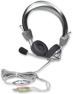 Big_175517 Manhattan Stereo Headset + Microphone with in - Image 1