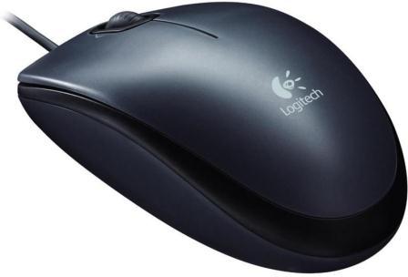 Logitech M90 USB Black mouse offers easy plug