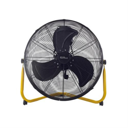 Alva Air 50cm Black With Yellow Floor Fan 160w