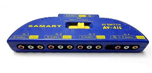 Geeko 4 Way RCA Splitter with 4 Way Audio