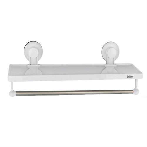 Big_BLX-30135-01 Bathlux Shelf With Handtowel Rack With Suction - Image 1