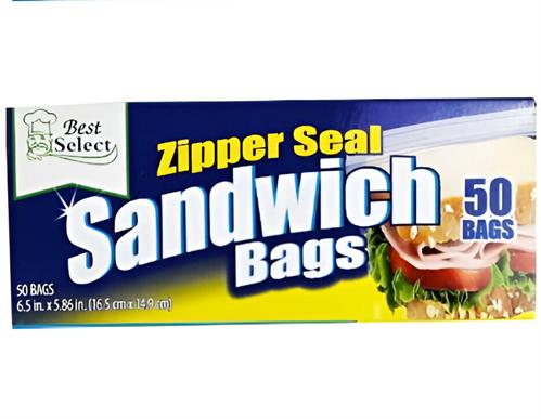 Big_CSY-17074main1 Casey Zip Seal 50 Sandwich Bags 16x15cm Retail - Image 1