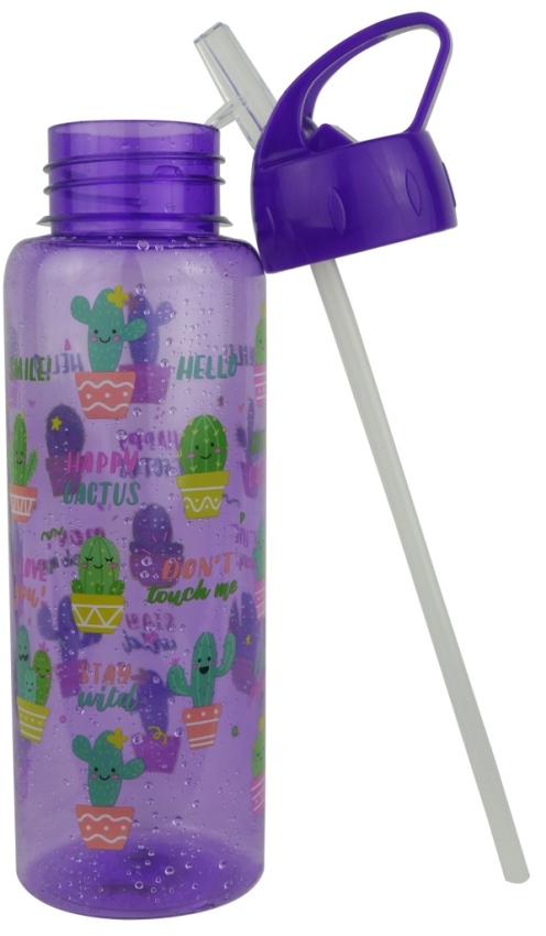 Big_CSY-AP40198PUR-001a Casey FlipTop 1 Litre Plastic Water Bottle with - Image 1