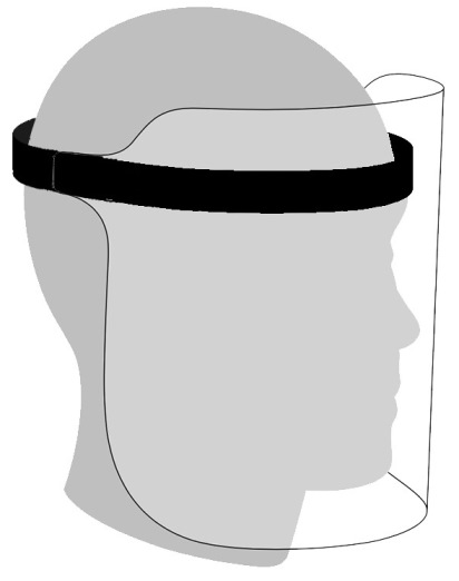 Big_FSEL01-casey-black-band Casey Faceshield With Adjustable Elastic Band - Image 1