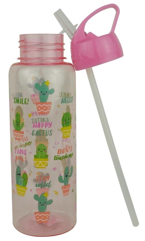 Big_SY-AP40198PNK-001a Casey FlipTop 1 Litre Plastic Water Bottle with - Image 1
