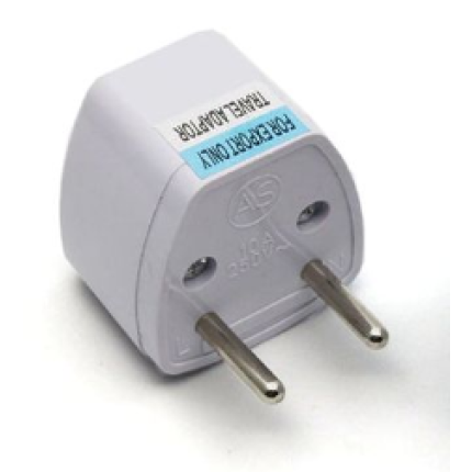 UniQue Travel Adapter Two Pin Male Schuko Plug To