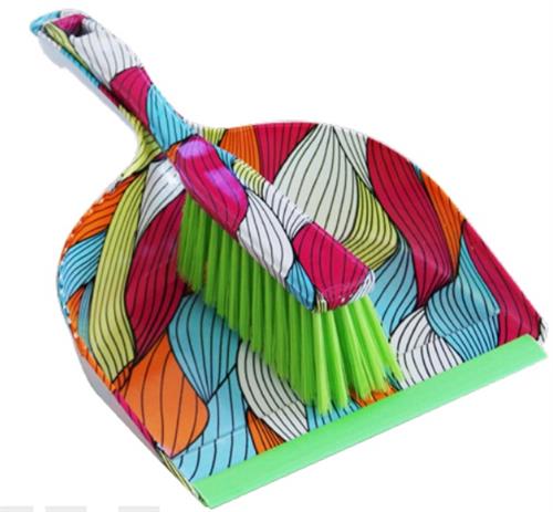 Totally Handheld Brush And Dustpan Set Rainbow
