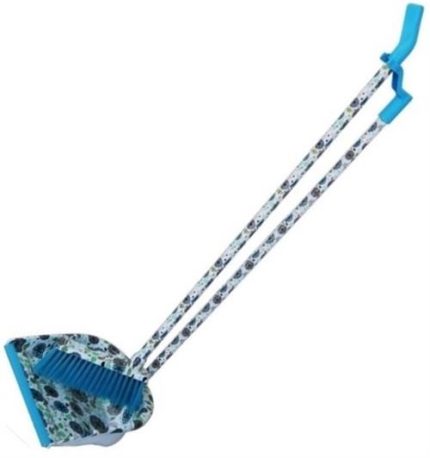 Totally Long Broom and Stand Up Dustpan Set White