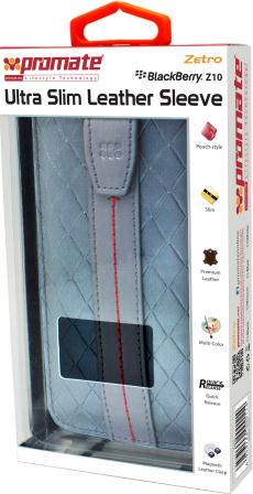 Big_3959144000117 Promate Zetro BlackBerry Z10 Ultra Slim Leather - Image 1