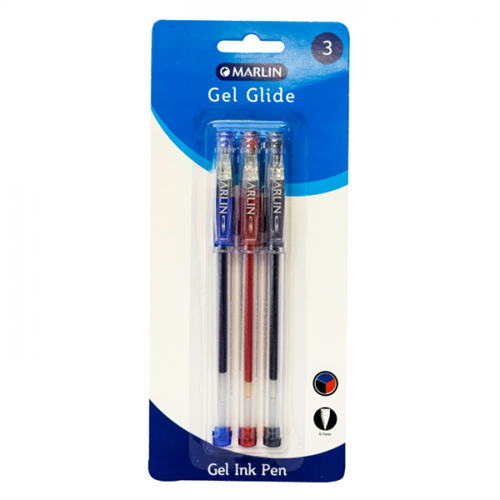 Big_6009608642227-01 Marlin Gel Glide Gel Ink Pens Assorted Colours: - Image 1