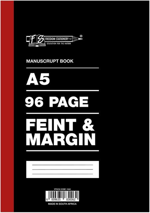 Freedom A5 Manuscript Book 1 Quire 96 Pages Feint