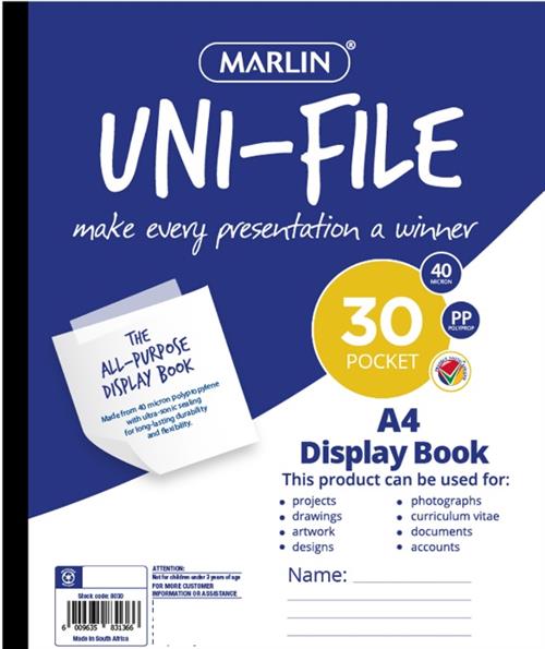 Marlin Uni File A4 All Purpose Flip File Display