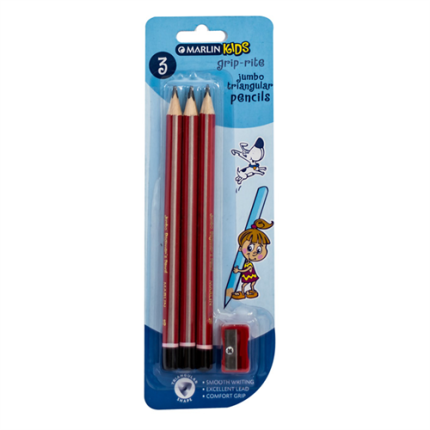 Marlin Scribbler HB Pencil Black and Silver
