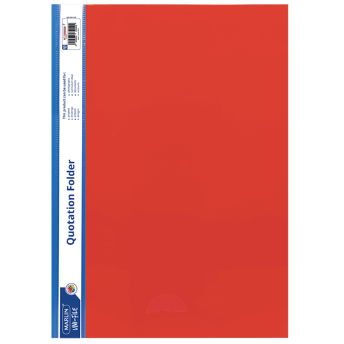 Big_6009685850409RED-header35422 Marlin A4 Red Quotation and Presentation Folder - Image 1
