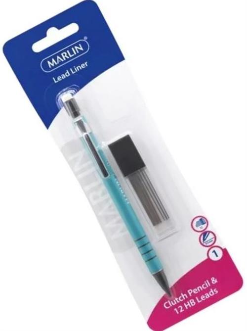 Big_6009685854582-BL-001a Marlin Clicker Clutch Pencil And Lead Set Blue - Image 1