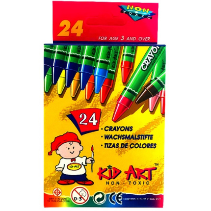 Kid Art Wax Crayons 24 Pack
