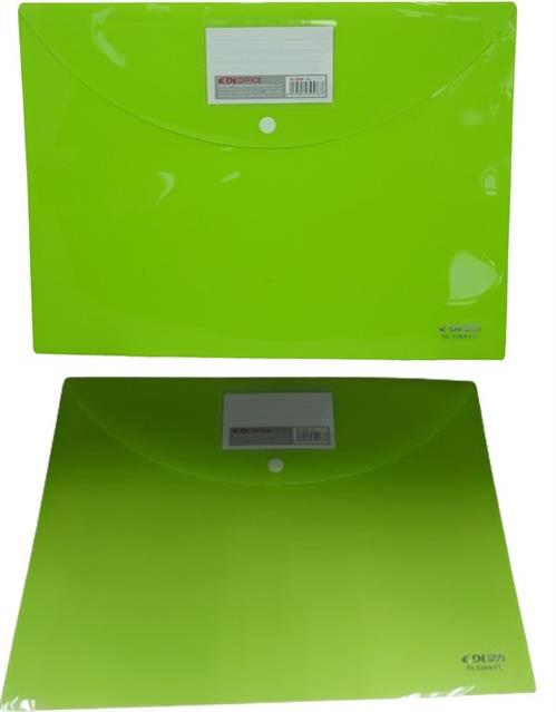 Big_BWDL5269-GNmain3 DLOffice A4 Carry Folder with Press Stud on Flap - Image 1