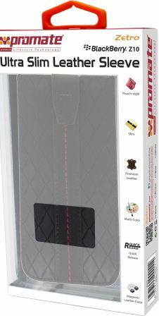 Big_Zetro-Black-Red-Stripe Promate Zetro BlackBerry Z10 Ultra Slim Leather - Image 1