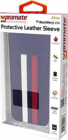 Big_Zino-Blue-Red-Stripe Promate Zino BlackBerry Z10 Protective Leather - Image 1